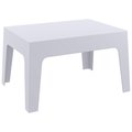 Fine-Line Box Resin Outdoor Center Table Silver Gray FI2545596